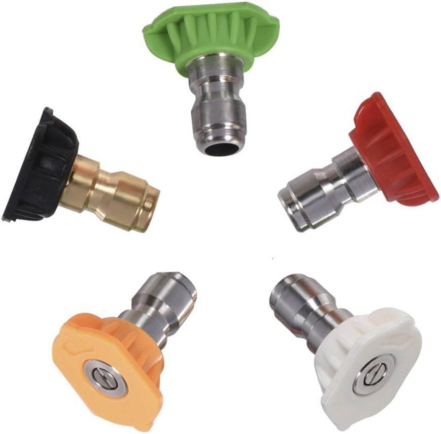 Pressure Washer Nozzle Tips Multiple Degrees, 1/4 INCH (2.5 GPM) V1258-DP02-WO-1025