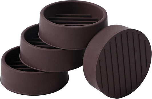 1.5x1.5 Round Rubber Furniture Caster Cups, Anti-Sliding Furniture Pads Bed Stopper Floor Protectors with V1258-DP02-WO-1033