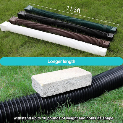 11.5ft Long Gutter Downspout Extensions Flexible, 4" Diameter Drain Downspout Extender, Down Spout Drain V1258-DP02-WO-1034