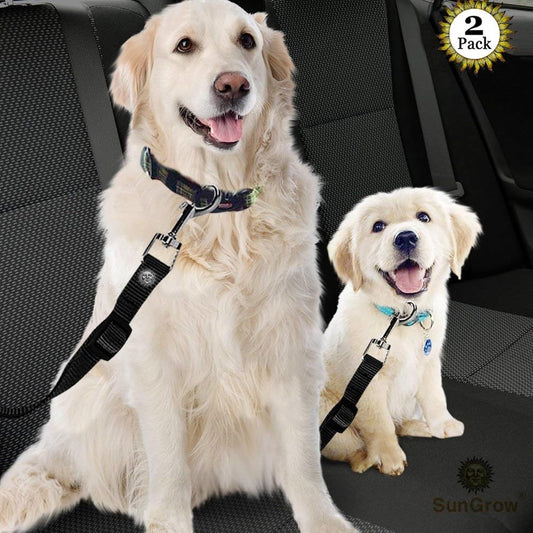 Dog Seat Belt for Car, Adjustable Nylon Pet Seatbelt, Supports All Cars, Dog Car Leash Seat Belt, Seatbelt V1258-DP02-WO-1040