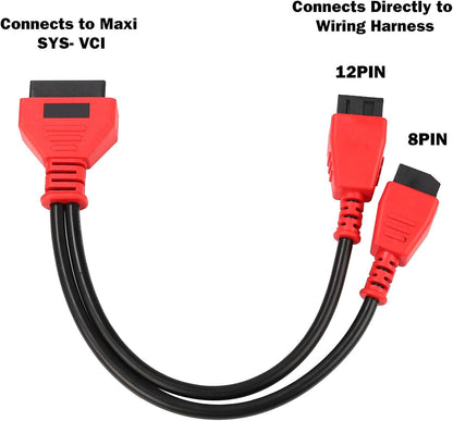 Cable Adaptor for Chrysler 12+8 Programming Cable Connector for Autel DS808 Maxisys Main Test Cable for Autel V1258-DP02-WO-105