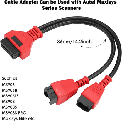 Cable Adaptor for Chrysler 12+8 Programming Cable Connector for Autel DS808 Maxisys Main Test Cable for Autel V1258-DP02-WO-105