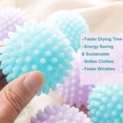 Reusable Laundry Dryer Balls - Eco Friendly Fabric Softener Alternatives Soften and Fluff Laundry Wrinkle V1258-DP02-WO-1050