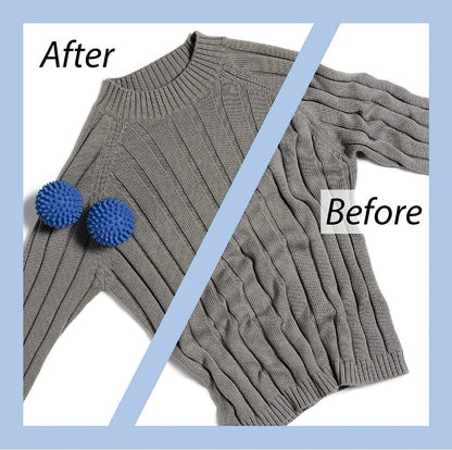 Reusable Laundry Dryer Balls - Eco Friendly Fabric Softener Alternatives Soften and Fluff Laundry Wrinkle V1258-DP02-WO-1050