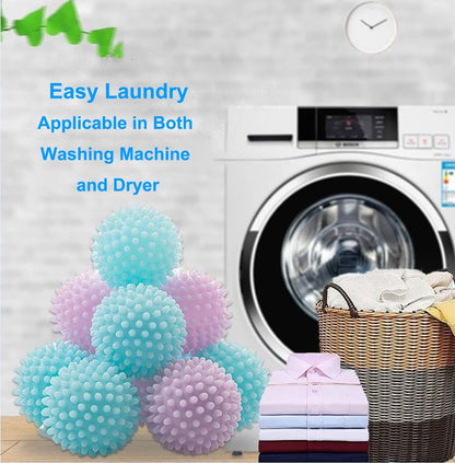 Reusable Laundry Dryer Balls - Eco Friendly Fabric Softener Alternatives Soften and Fluff Laundry Wrinkle V1258-DP02-WO-1050