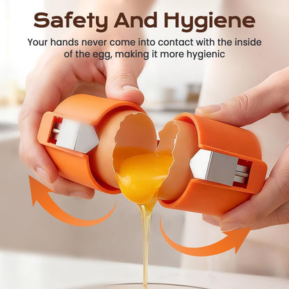 2026 New Egg Shell Opener, Stainless Steel Egg Cracker Tool, Multifunctional Eggs Separator for Raw and Hard V1258-DP02-WO-1052