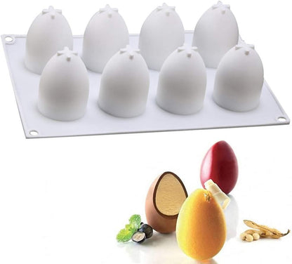 Easter Egg Silicone Mold for Baking Chocolate Easter Eggs, Mousse Cake, Jello, CheeseCake, Ice Cream, V1258-DP02-WO-1069