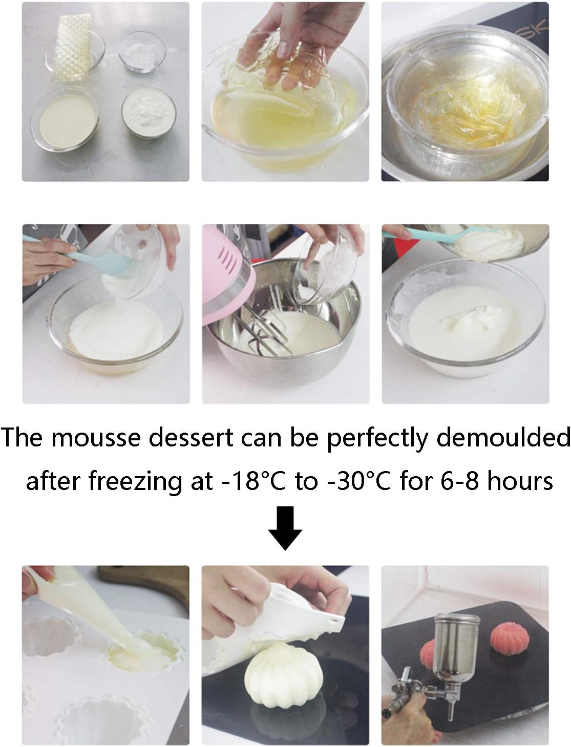 Easter Egg Silicone Mold for Baking Chocolate Easter Eggs, Mousse Cake, Jello, CheeseCake, Ice Cream, V1258-DP02-WO-1069