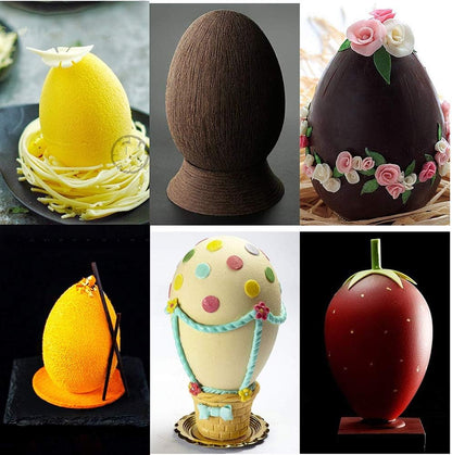 Easter Egg Silicone Mold for Baking Chocolate Easter Eggs, Mousse Cake, Jello, CheeseCake, Ice Cream, V1258-DP02-WO-1069