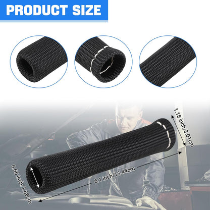 Spark Plug Wire Heat Shield Sleeve 2500 degrees Spark Plug Boot Protector Boots Wrap for SBC BBC 350 454 8PCS V1258-DP02-WO-1070