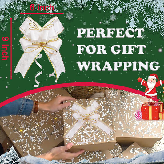 Pull Bows for Gift Wrapping, 15 PCS Large Gift Bow Bulk for Presents Package, Gift Baskets, Christmas, V1258-DP02-WO-1075