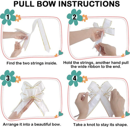 Pull Bows for Gift Wrapping, 15 PCS Large Gift Bow Bulk for Presents Package, Gift Baskets, Christmas, V1258-DP02-WO-1075