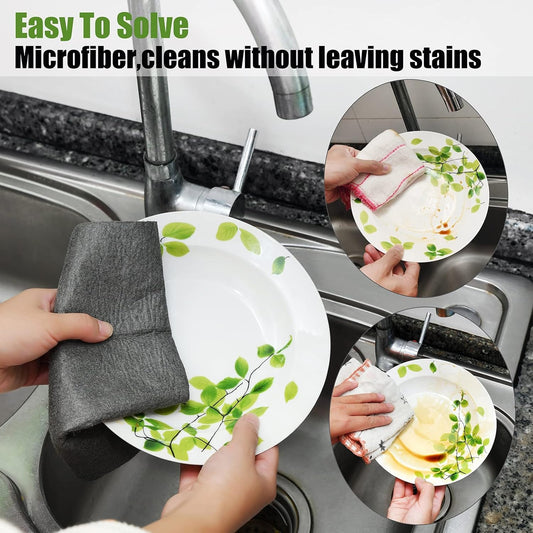 Thickened Magic Cleaning Cloth,Reusable Microfiber Cleaning Cloth.Lint Free Cloth for Home,Window,Mirror V1258-DP02-WO-109