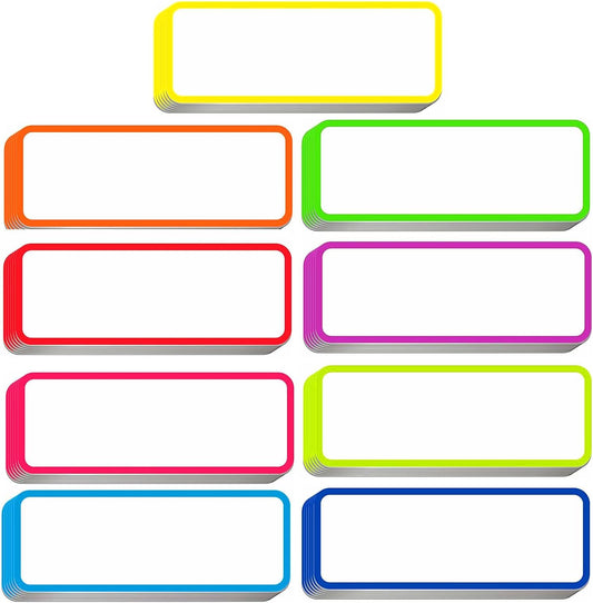 54pcs Magnetic Dry Erase Labels Colorful Name Tags Flexible Reusable Magnetic Label Stickers for White Board V1258-DP02-WO-1091