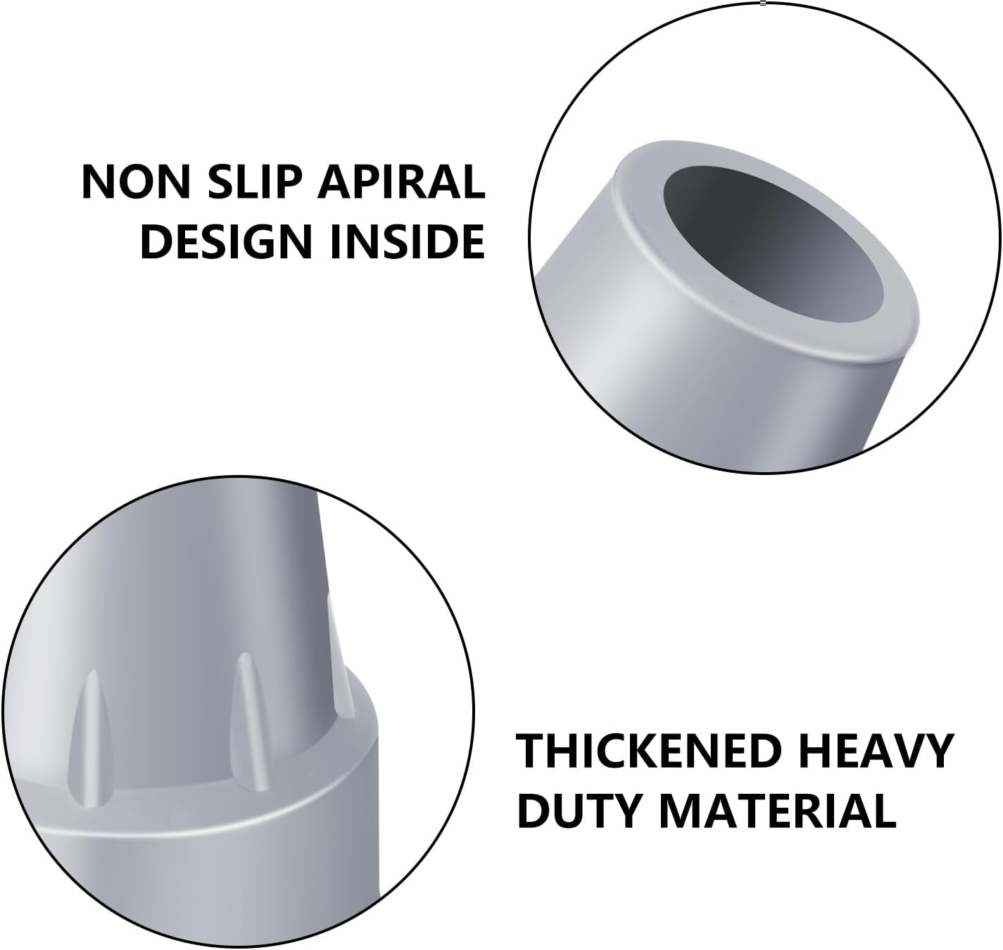 Crutch Tips 7/8 Inch Upgrade Heavy Duty Rubber Crutch Accessories Replacement Rubber Cane Tips, 4-Pack V1258-DP02-WO-1092