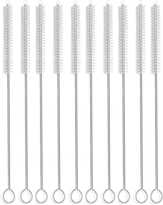12 Inch Extra Long Straw Brush Cleaner (10 Pack), Flexible Nylon Tube Cleaning Brushes with 0.4 Inch Bristle V1258-DP02-WO-1099