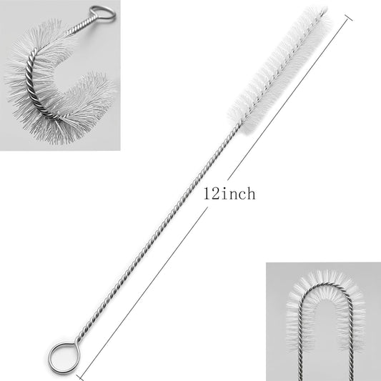 12 Inch Extra Long Straw Brush Cleaner (10 Pack), Flexible Nylon Tube Cleaning Brushes with 0.4 Inch Bristle V1258-DP02-WO-1099
