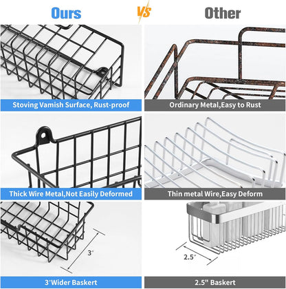 Spice Rack Organizer Wall Mount, Spice Organization Storage Shelf for Cabinet Door, 2 Packs Wall Spice Rack V1258-DP02-WO-110