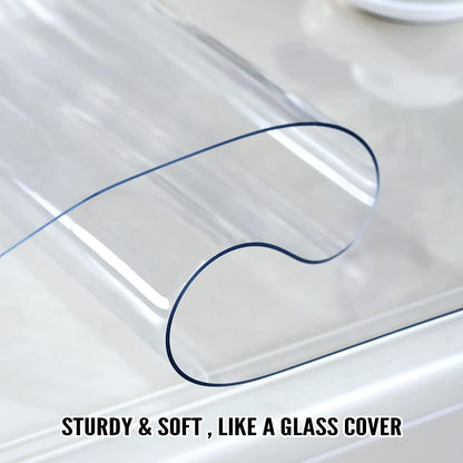 Clear Table Protector 24 x 48 Inch - 2mm Thick Plastic Table Cover, Clear Table Cover Protector Rectangle, V1258-DP02-WO-1109