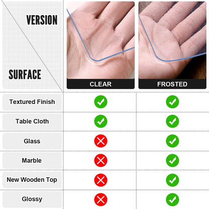 Clear Table Protector 24 x 48 Inch - 2mm Thick Plastic Table Cover, Clear Table Cover Protector Rectangle, V1258-DP02-WO-1109
