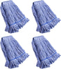 String Mop Heads Replacement Heavy Duty Commercial Grade Blue Cotton Looped End Wet Industrial Cleaning Mop V1258-DP02-WO-113