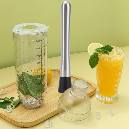 4 Pack Muddlers for Cocktail 304 Stainless Steel Fruit Crusher 8.3" Long Ice Crusher for Bar Party and Home V1258-DP02-WO-117