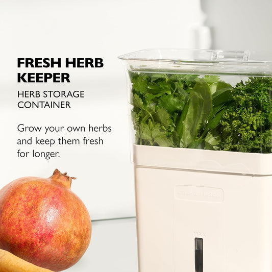 Fresh Herb Keeper - Acrylic Storage Container for Refrigerator - Storage for Herbs & Vegetables for Fridge - V1258-DP02-WO-118