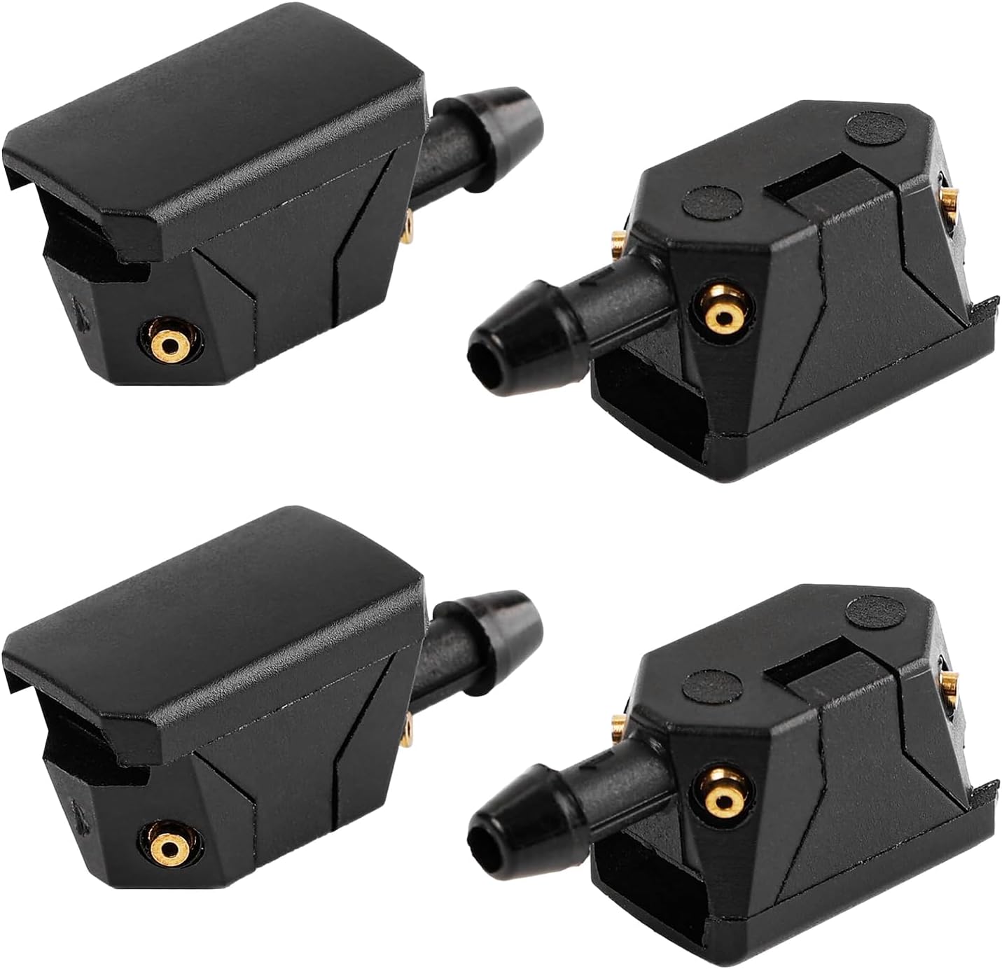 4 PCS Front Windshield Washer Nozzles, 4 Holes Car Windshield Washer Wiper Arm Sprayer, Auto Left Right V1258-DP02-WO-121