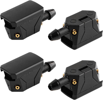 4 PCS Front Windshield Washer Nozzles, 4 Holes Car Windshield Washer Wiper Arm Sprayer, Auto Left Right V1258-DP02-WO-121
