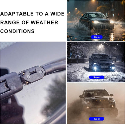 4 PCS Front Windshield Washer Nozzles, 4 Holes Car Windshield Washer Wiper Arm Sprayer, Auto Left Right V1258-DP02-WO-121