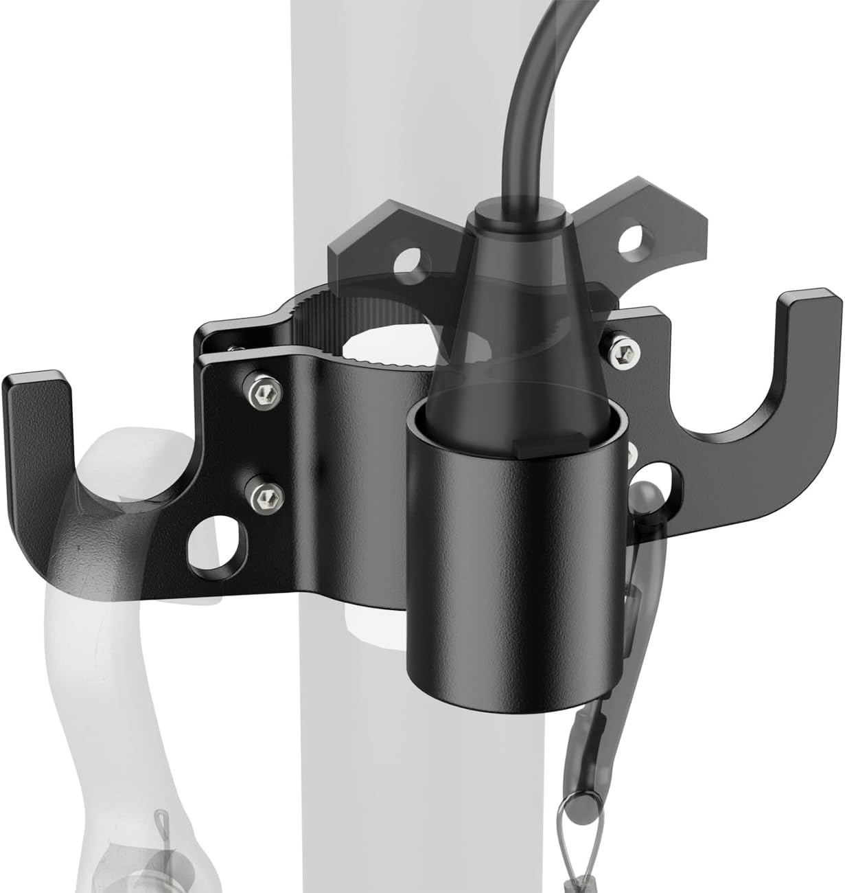 Aluminum Trailer Towing Chain Organizer with 7-Way Plug Holder- Heavy-Duty RV Tongue Jack Accessories V1258-DP02-WO-127