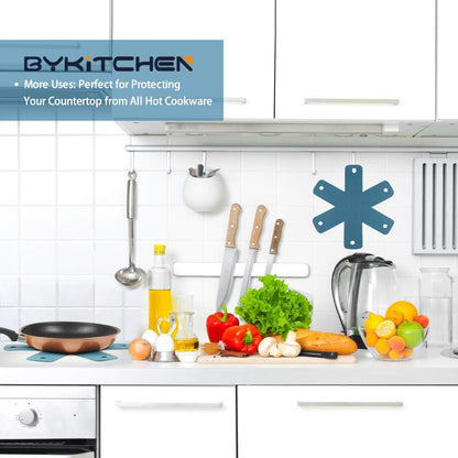 Pot Pan Protectors, Set of 12 and 4 Different Sizes, Larger & Thicker Cyan Pan Protector Pads, Pan Pot V1258-DP02-WO-128