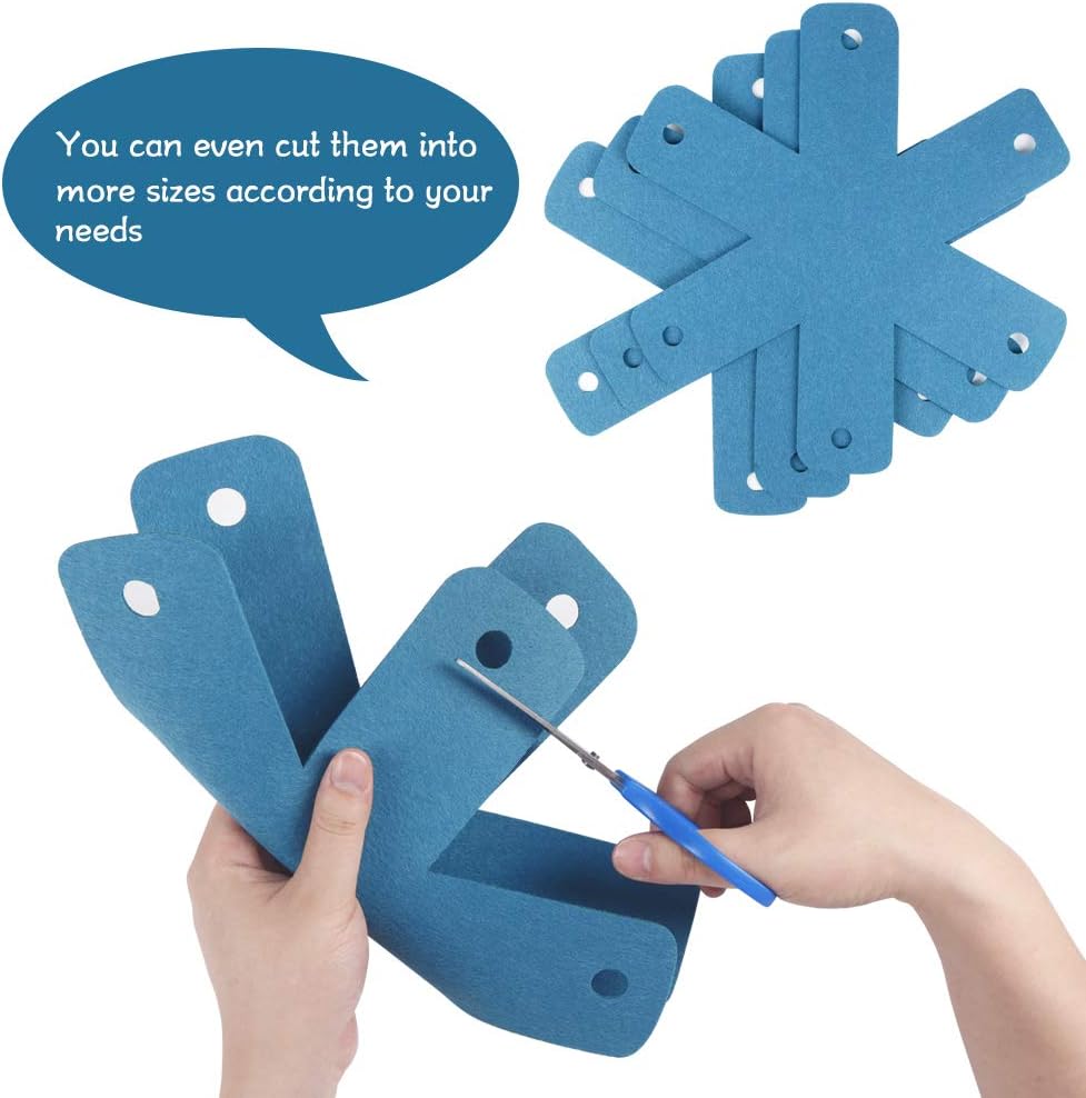 Pot Pan Protectors, Set of 12 and 4 Different Sizes, Larger & Thicker Cyan Pan Protector Pads, Pan Pot V1258-DP02-WO-128
