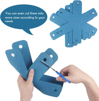 Pot Pan Protectors, Set of 12 and 4 Different Sizes, Larger & Thicker Cyan Pan Protector Pads, Pan Pot V1258-DP02-WO-128