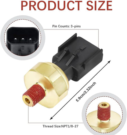 Engine Oil Pressure Sensor Switch, Oil Sending Unit, Engine Oil Pressure Sensor Sender Switch Compatible with V1258-DP02-WO-130