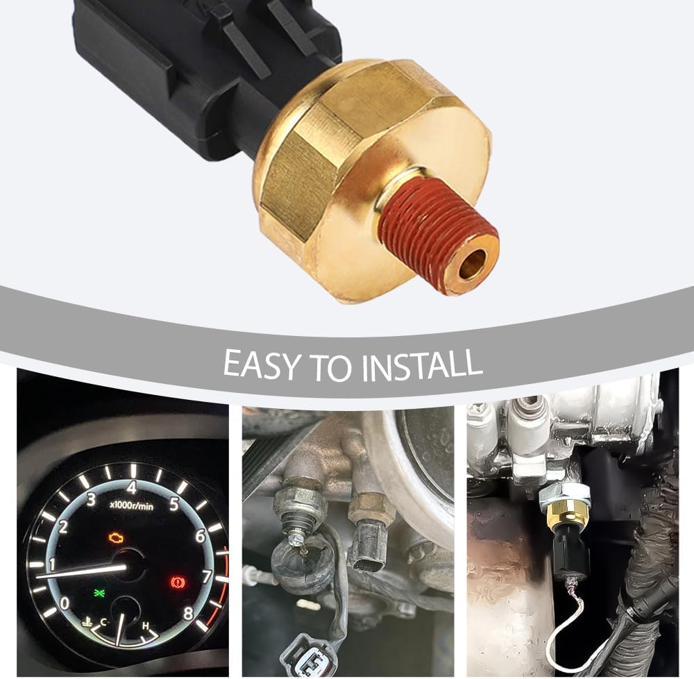 Engine Oil Pressure Sensor Switch, Oil Sending Unit, Engine Oil Pressure Sensor Sender Switch Compatible with V1258-DP02-WO-130