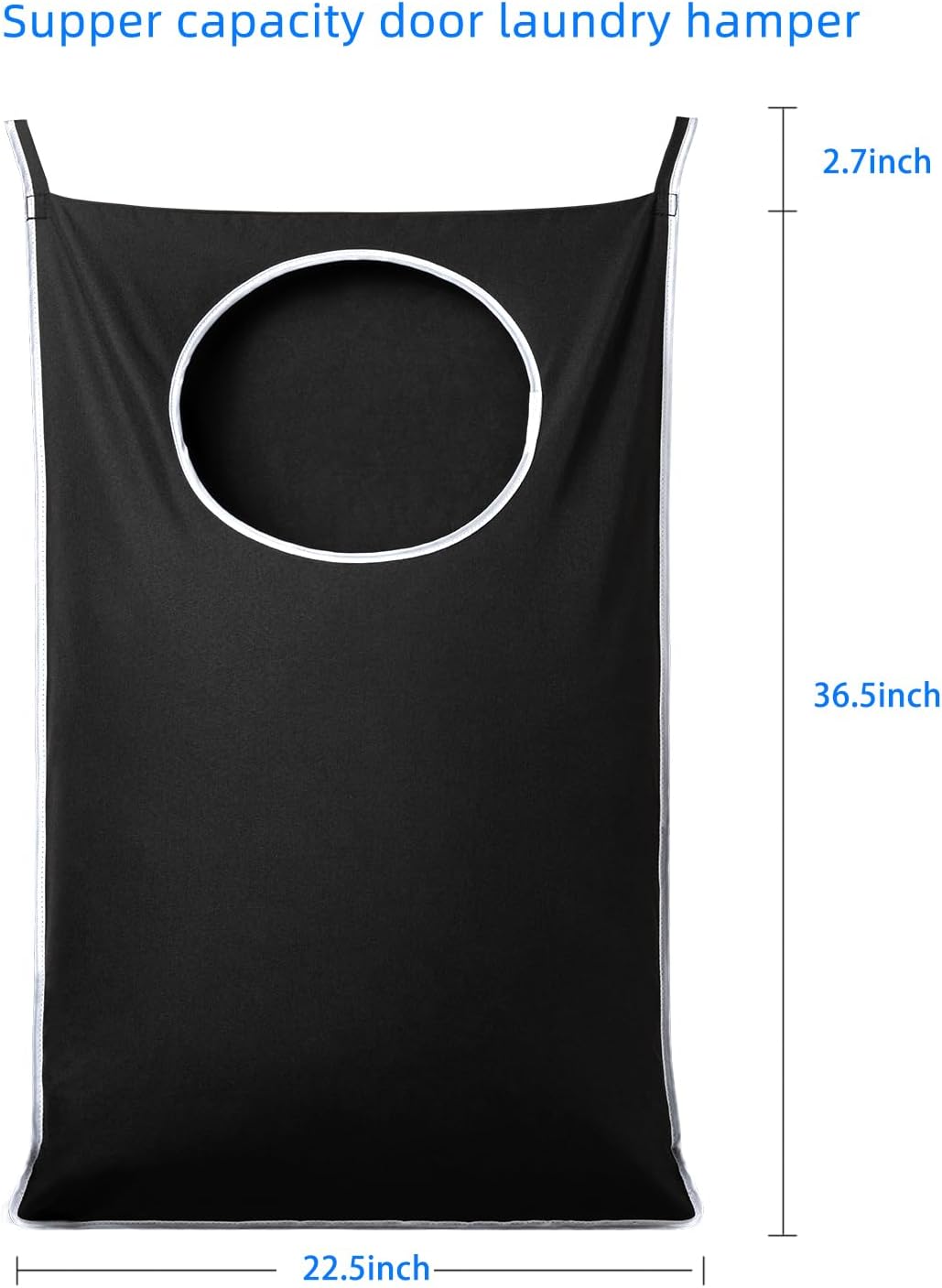 2 Pack XL Hanging Laundry Hamper, Extra Large Tear-Resistant Door Organizer with 2 Hook Types, Space-Saving V1258-DP02-WO-134