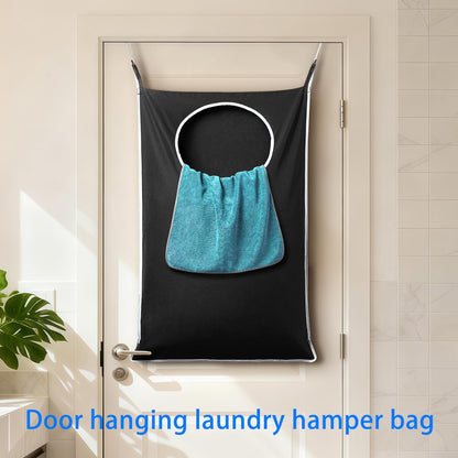 2 Pack XL Hanging Laundry Hamper, Extra Large Tear-Resistant Door Organizer with 2 Hook Types, Space-Saving V1258-DP02-WO-134