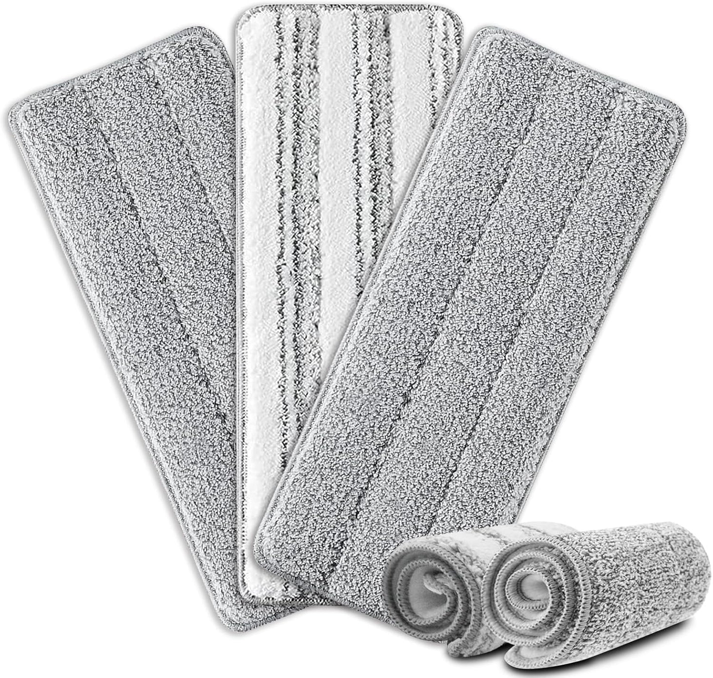 Flat Mop Pads, 3 Pack 13" X 4.9" Microfiber Mop Pad/Refill/Head, Mop Pads Washable Microfiber Squeeze V1258-DP02-WO-14