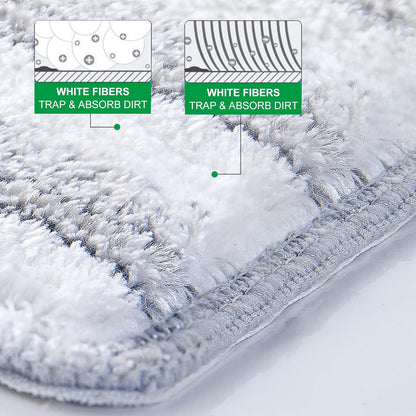 Flat Mop Pads, 3 Pack 13" X 4.9" Microfiber Mop Pad/Refill/Head, Mop Pads Washable Microfiber Squeeze V1258-DP02-WO-14