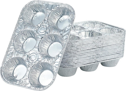(10pack Muffin Pan 6-Cup Cupcake Aluminum Pans Favorite Muffin Tin Size for Baking Cupcakes Muffins and Mini V1258-DP02-WO-147