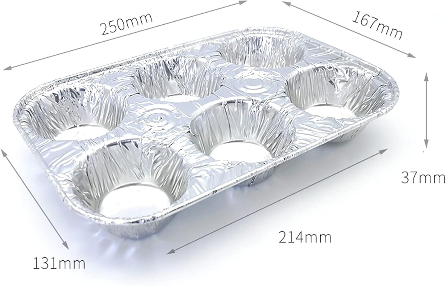 (10pack Muffin Pan 6-Cup Cupcake Aluminum Pans Favorite Muffin Tin Size for Baking Cupcakes Muffins and Mini V1258-DP02-WO-147