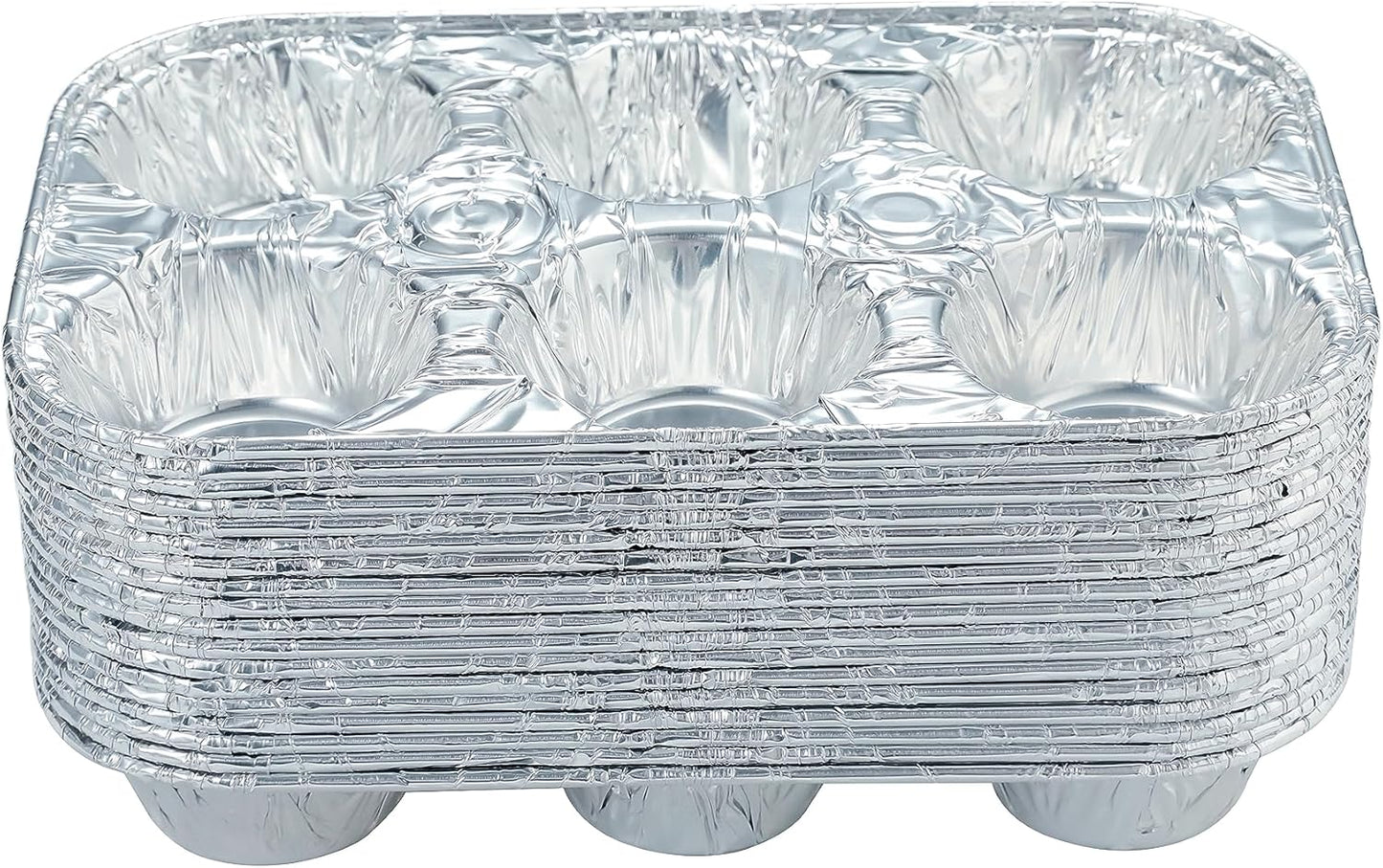 (10pack Muffin Pan 6-Cup Cupcake Aluminum Pans Favorite Muffin Tin Size for Baking Cupcakes Muffins and Mini V1258-DP02-WO-147
