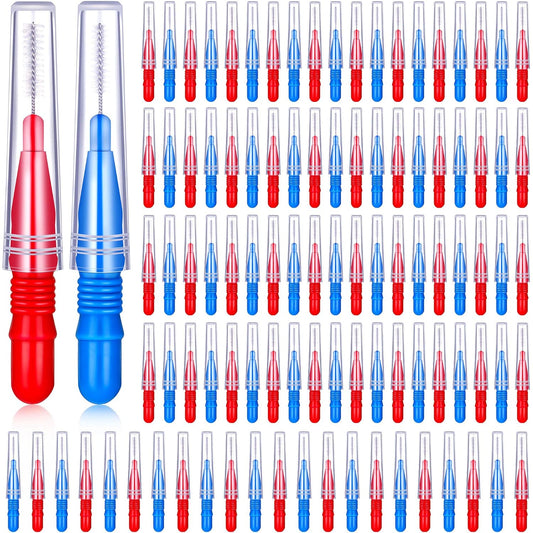 100 Pcs Braces Dental Brush Flosser for Cleaner Interdental Brush Toothpick Tooth Flossing Head Oral Dental V1258-DP02-WO-175