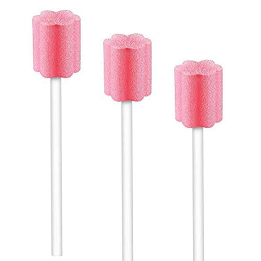 100PCS Disposable Mouth Swabs Sponge - Unflavored, Sterile Oral Swabs Dental Swabsticks for Mouth Cleaning V1258-DP02-WO-179