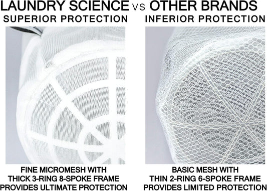 Premium Bra Wash Bag - Set of 3 Mesh Lingerie Laundry Bags for Delicates - Protects Bras, Underwear & V1258-DP02-WO-192