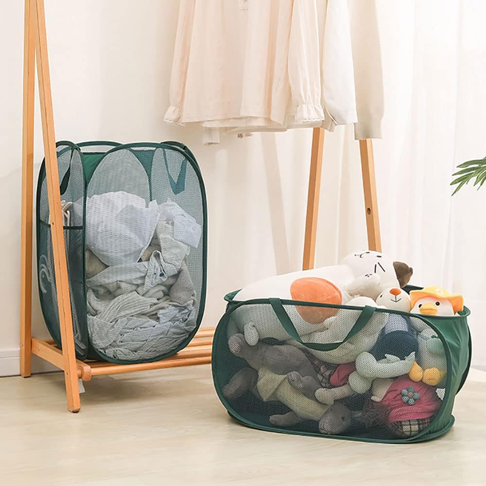 4 Pcs Collapsible Laundry Baskets, Opening Laundry Hamper, Foldable Laundry Basket, Dirty Clothes Basket for V1258-DP02-WO-197