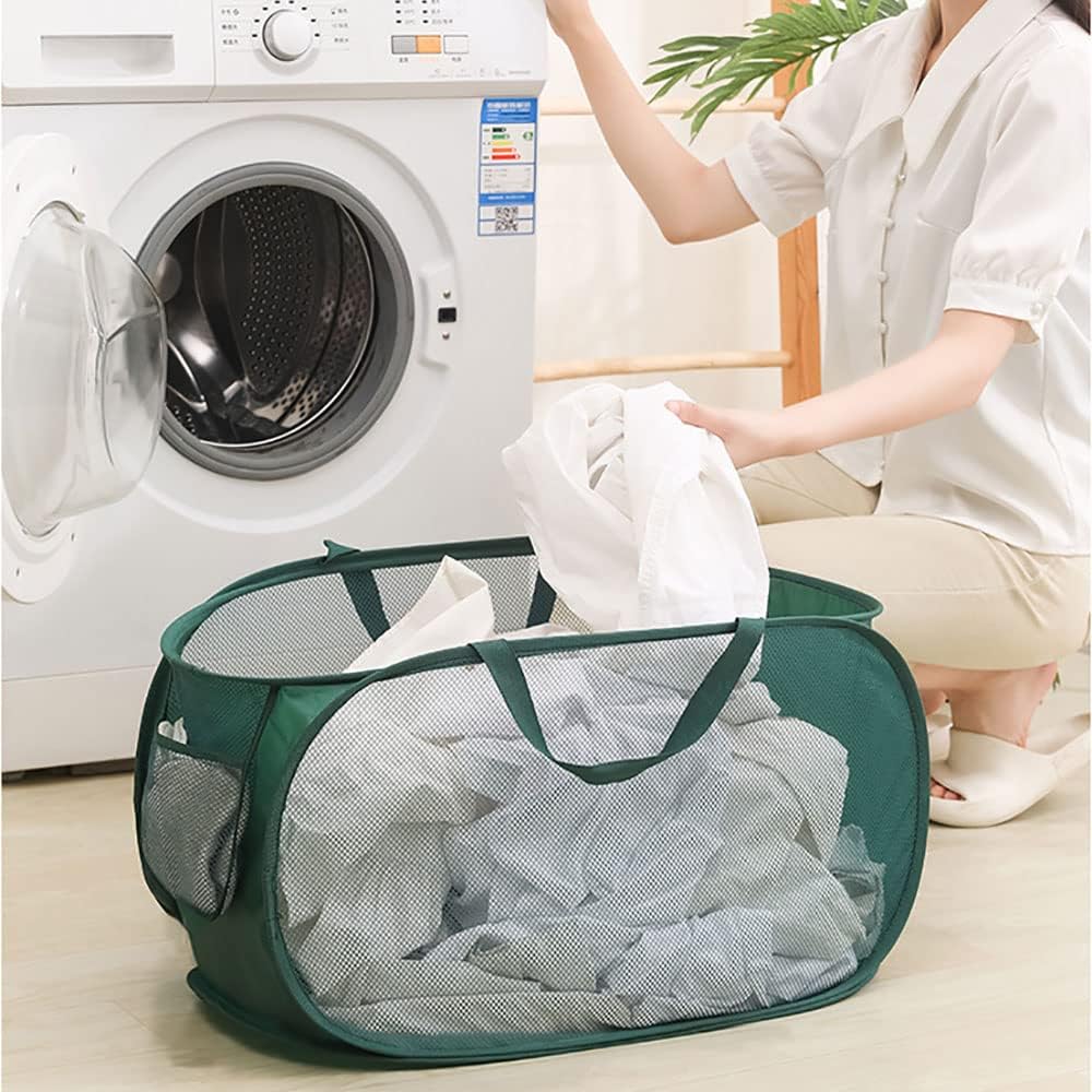 4 Pcs Collapsible Laundry Baskets, Opening Laundry Hamper, Foldable Laundry Basket, Dirty Clothes Basket for V1258-DP02-WO-197