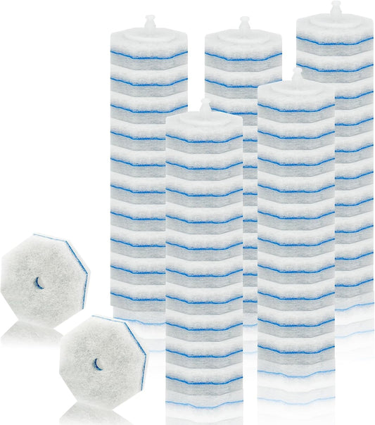 50PC Toilet Bowl Wand Refills, Disposable Toilet Brush Heads, Wall Mounted Scrubber Refill, Cleaner Refill V1258-DP02-WO-199