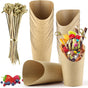 50 Pcs Charcuterie Cups with 100 Cocktail Picks, Disposable 12oz Kraft Paper Snack Cup, Appetizer Cups for V1258-DP02-WO-200